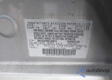 2014 Nissan Versa Note S Plus из США, поврежденный, VIN 3N1CE2CP0EL392574